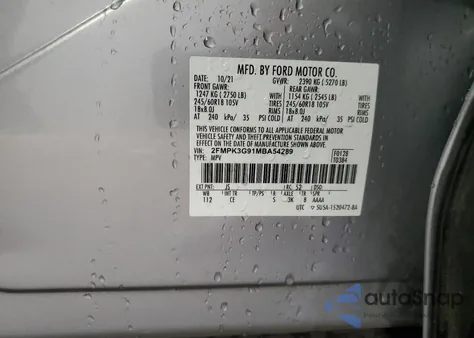 2021 Ford Edge Se from USA, damaged, VIN 2FMPK3G91MBA54289